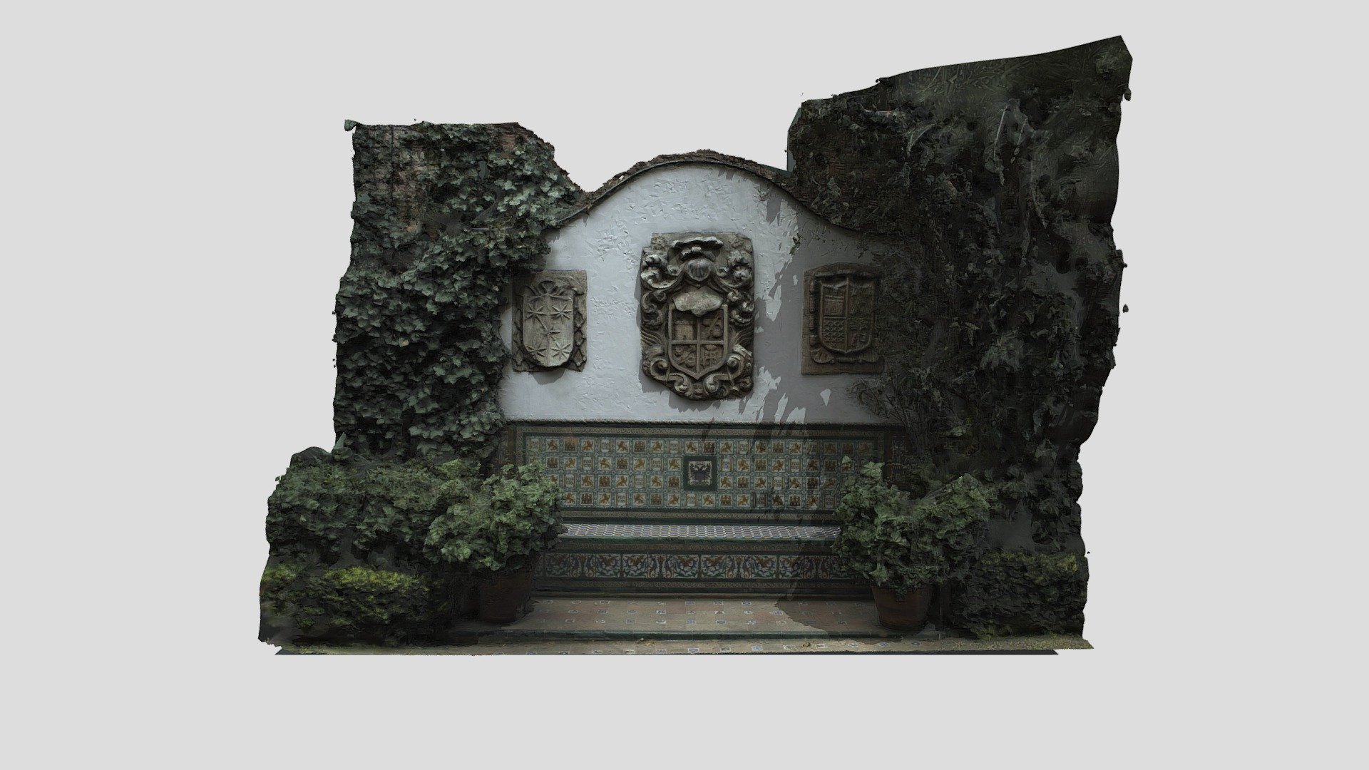 Banco trianero del primer jardín  Museo Sorolla