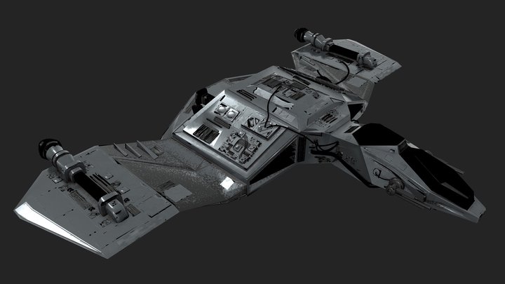 Sci-Fi Starfighter 3D Model