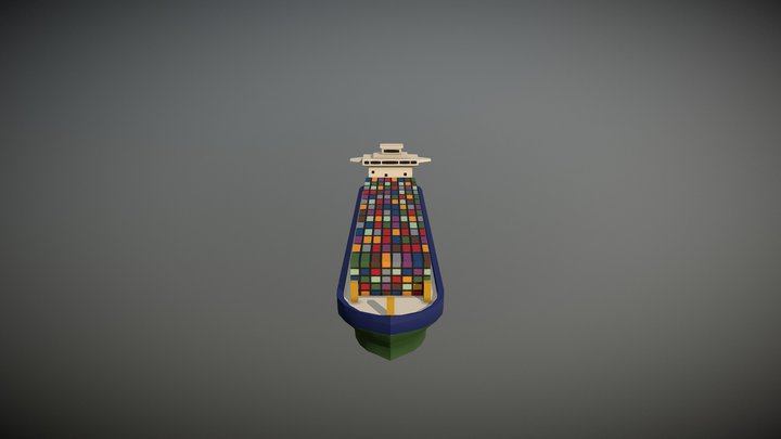 Cargo Ship 3D Model