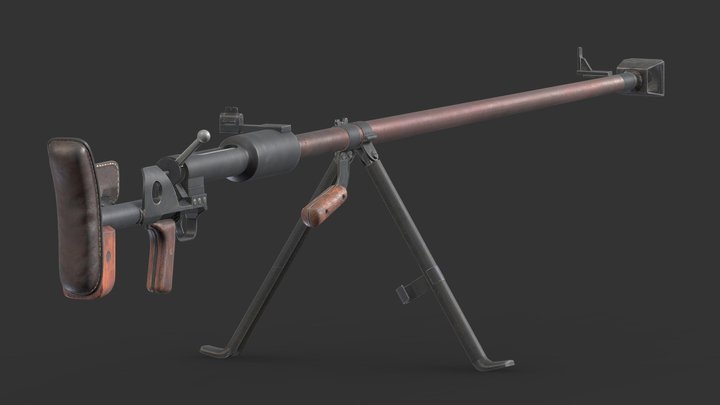 PTRD 41 Low Poly Realistic 3D Model
