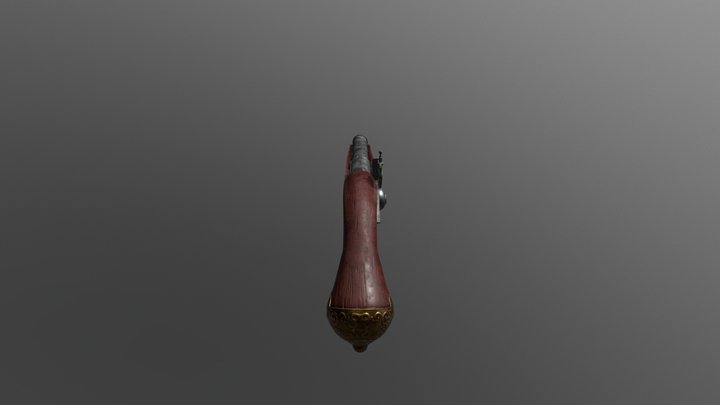 Flintlock pistol 3D Model