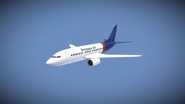 Sriwijaya Air Boeing 737 - 500 3D Model