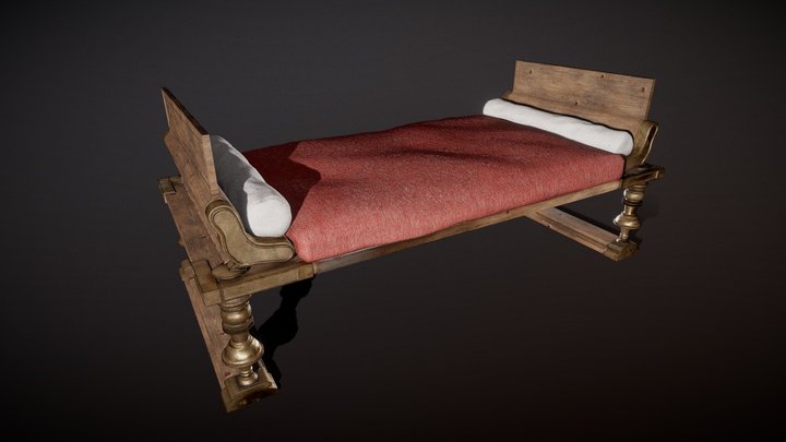 Roman Couch 3D Model
