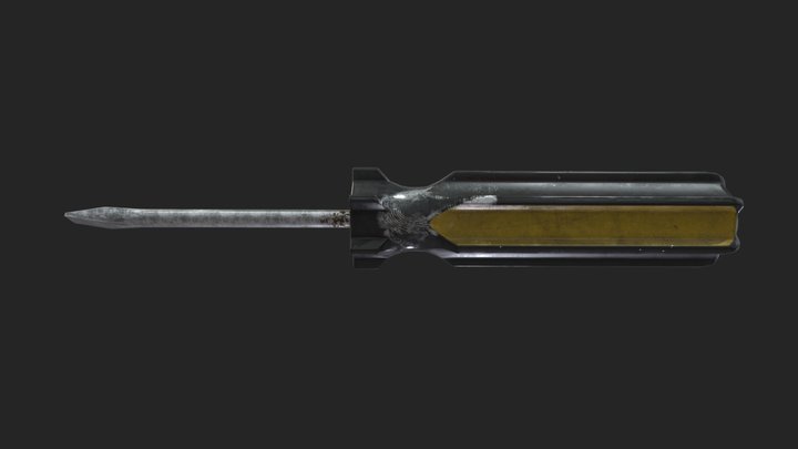 Dirty Screwdriver 3D Model