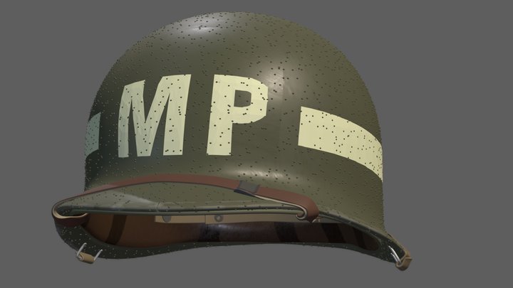 M1 Steel Helmet MP 3D Model