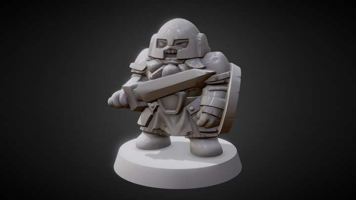 Guardian Dwarf 3D Model
