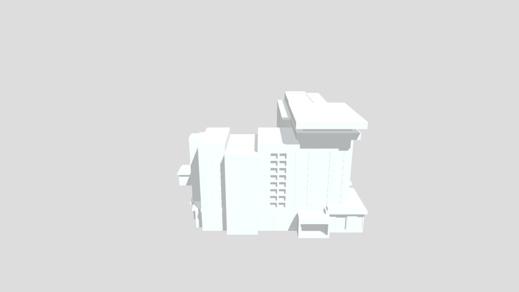 Free Untextured Hotel Exterior Model