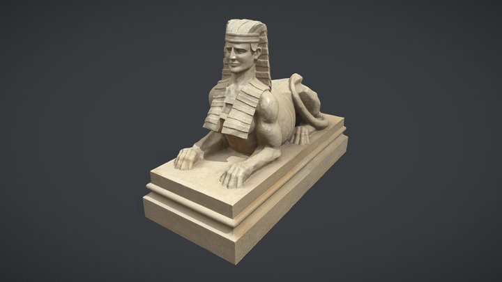 Esfinge del Templo Masónico de S/C de Tenerife 3D Model