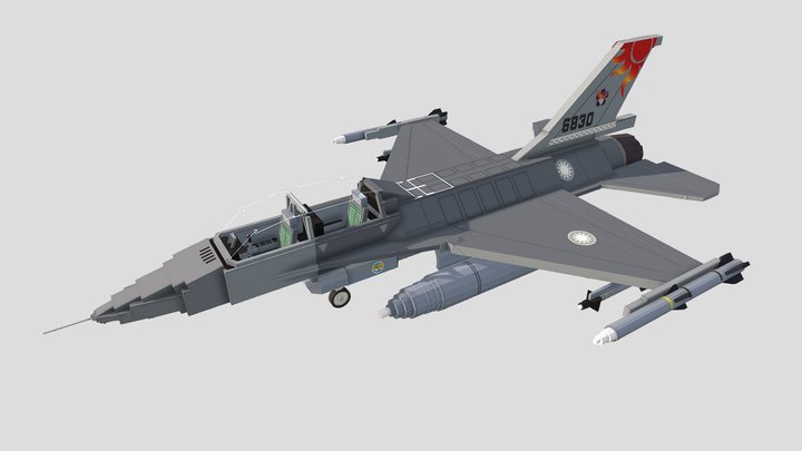 R.O.C. (Taiwan) AF, F-16B Block20 (401 Wing) 3D Model