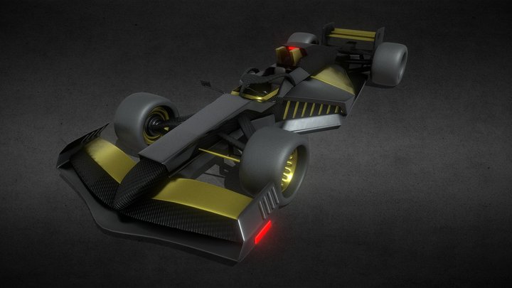 F1 Racing Car Concept 3D Model