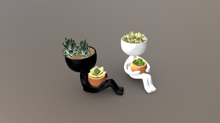 Flowerbeds-characters 3D Model