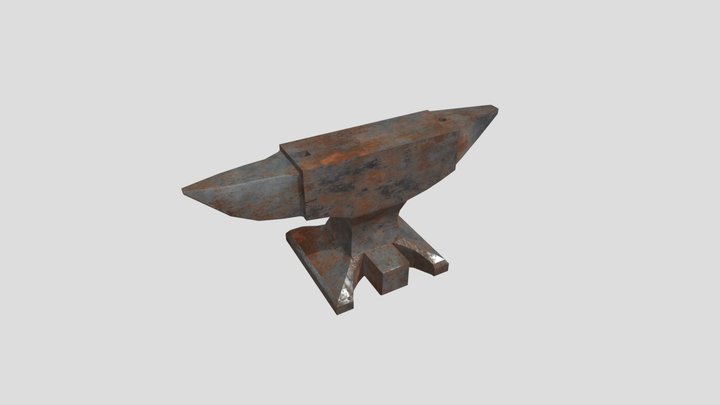 Low Poly Amboss 3D Model