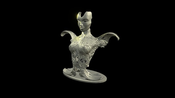 Scultura Busto Decimato5x 3D Model