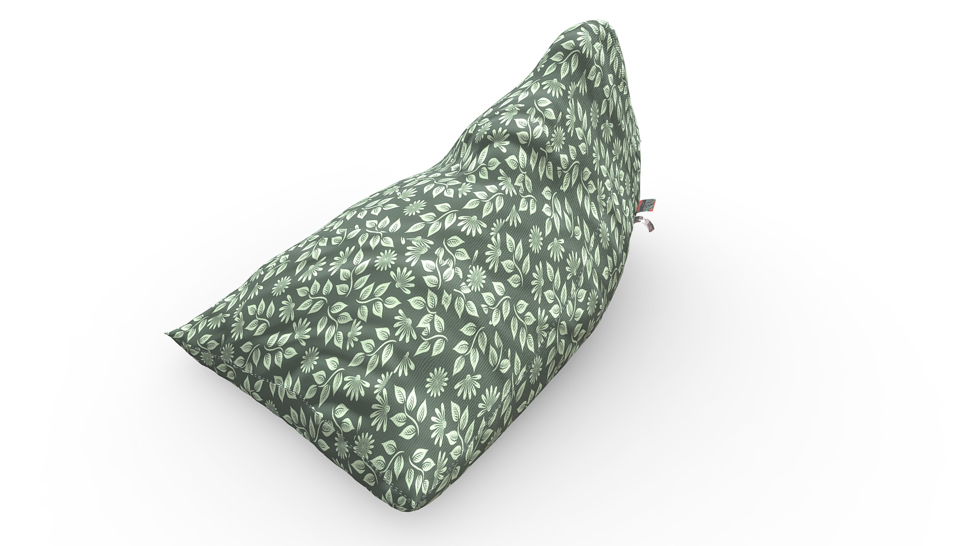 3D model Sack Bean Bag - This is a 3D model of the Sack Bean Bag. The 3D model is about a green and black patterned object.