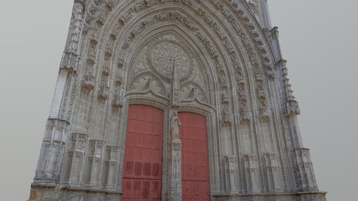 Portal of Nantes Cathedral - photogrammetry 3D Model