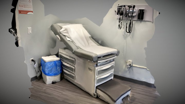 Hospital bed in a Doctor's Office / Medical Bed 3D Model