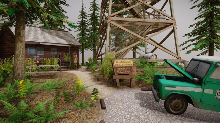 DAE Diorama - Forest Loner 3D Model