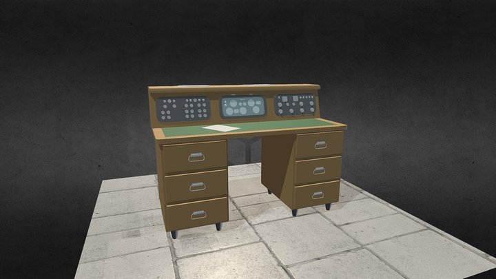 Table With Control Panel HP 3D Model