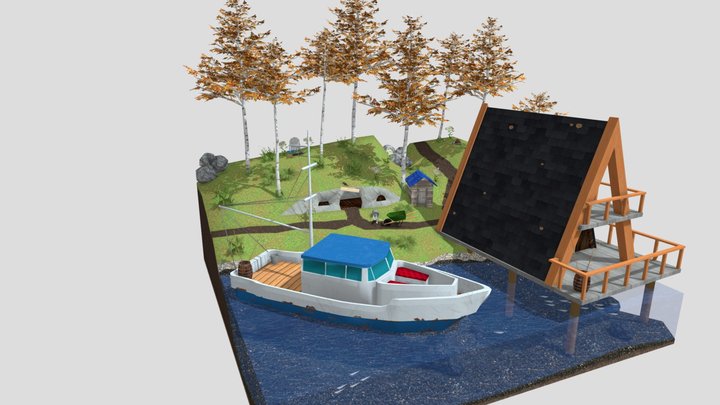 Diorama DAE 3D 3D Model