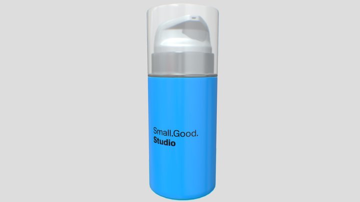 Pump_bottle_for_cream 3D Model