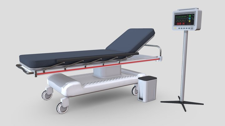 Medical Stretcher 3D Model
