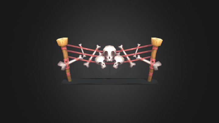 Jungle Skull Barrier 3D Model