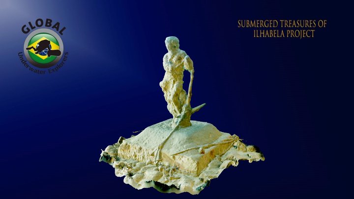 Neptune Statue 3D Model