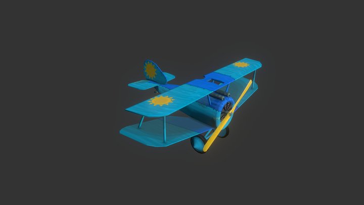 Stylized Sopwith Camel 3D Model