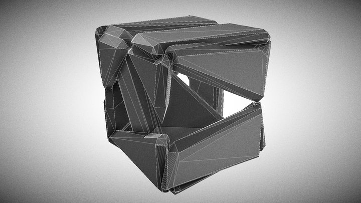 Grainy Cube 3D Model