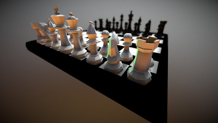 Lowpoly Chess 3D Model