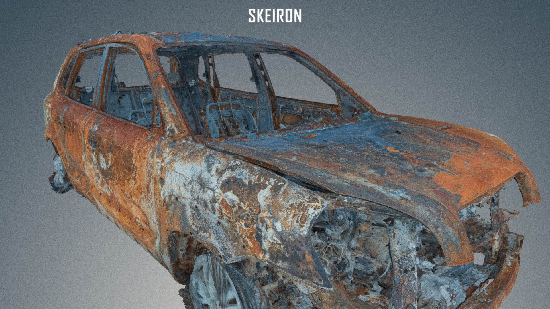 Сivilian car burned down - Buy Royalty Free 3D model by SKEIRON ...