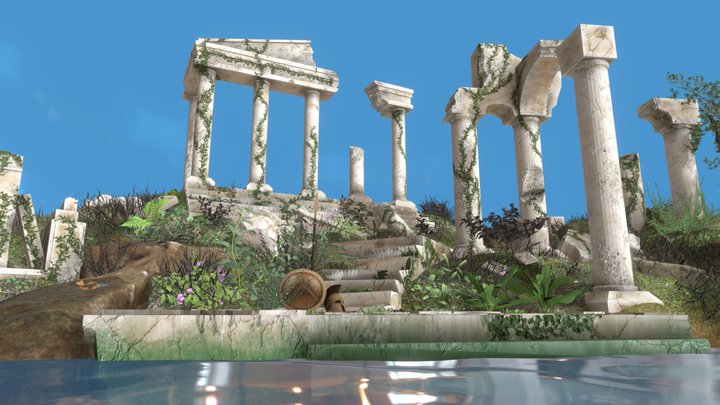 "Ancient Ruins" Diorama 3D Model
