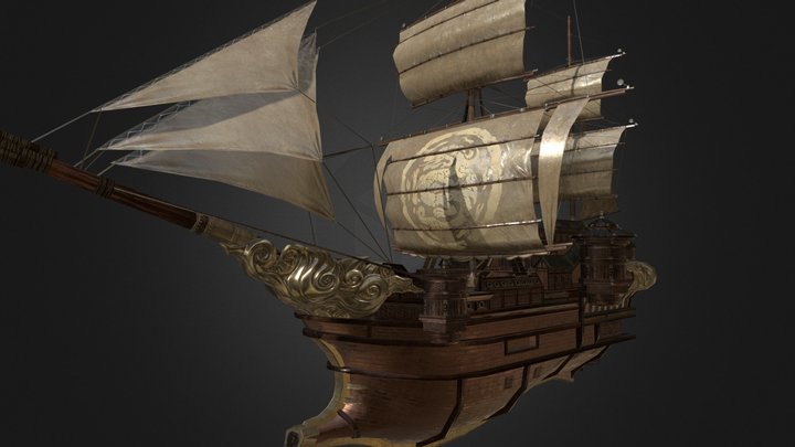 Sailboat Ship 3D Model