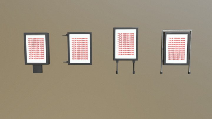 Advertising signs 3D Model