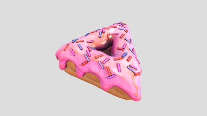 Donut, But It's A Triangle 3D Model