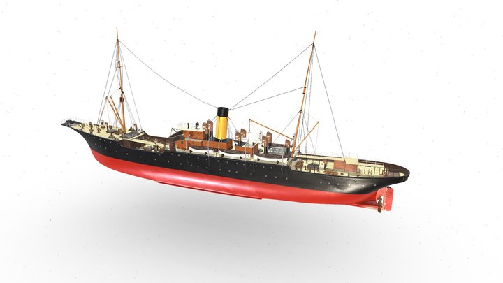 Modell Kabeldampfer "Stephan", 1902 3D Model
