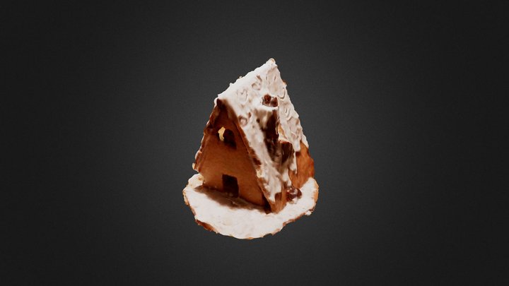 Crunched Pfefferkuchen House 3D Model