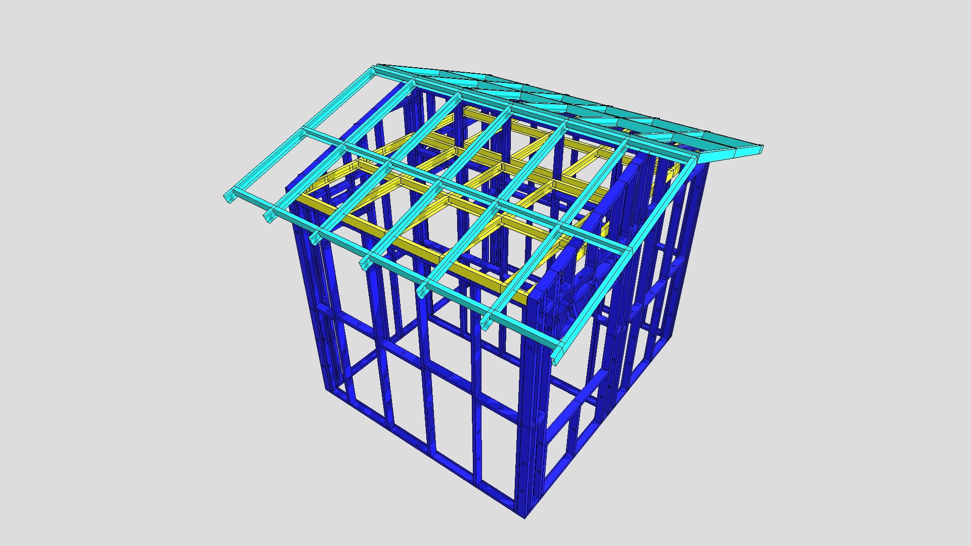 Small Cold-Formed Steel Structure - Pool Shower — Sketchfab embed 3D viewer