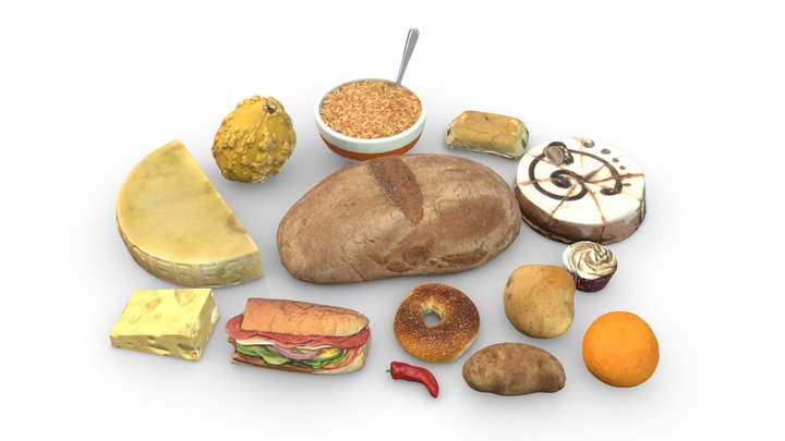 Game Ready Food Asset Pack 3D Model