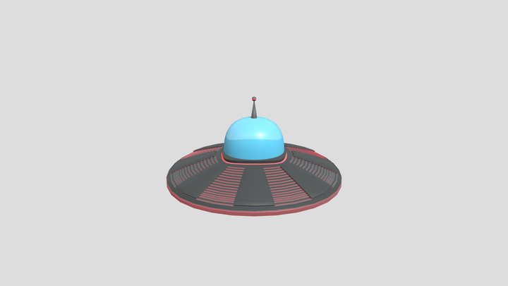 Low Poly UFO 3D Model