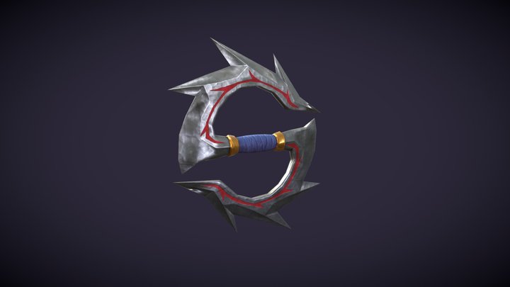 Stylized Chakram - Fantasy Weapon 3D Model
