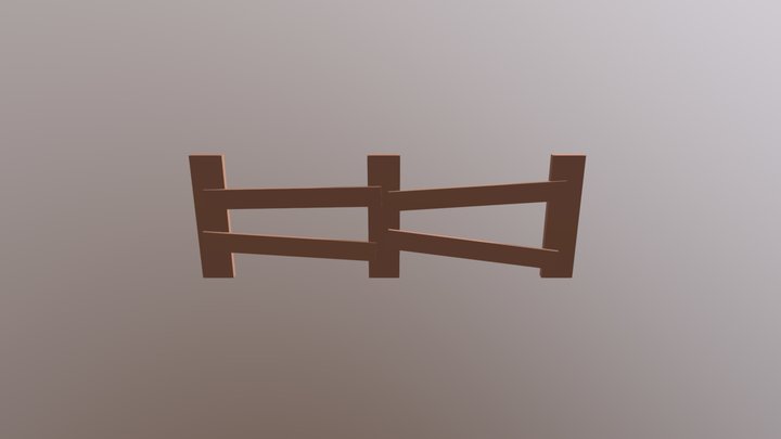 Wooden fence 3D Model