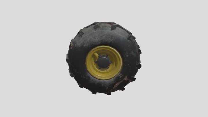 Wheel Loader Tire 3D Model