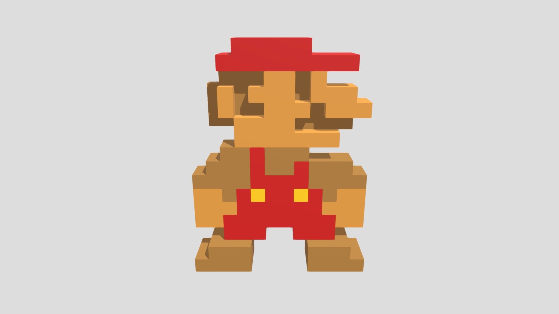 Mario 8 Bit Voxel 3d Model By Jee2z Heinzke 8233465 Sketchfab