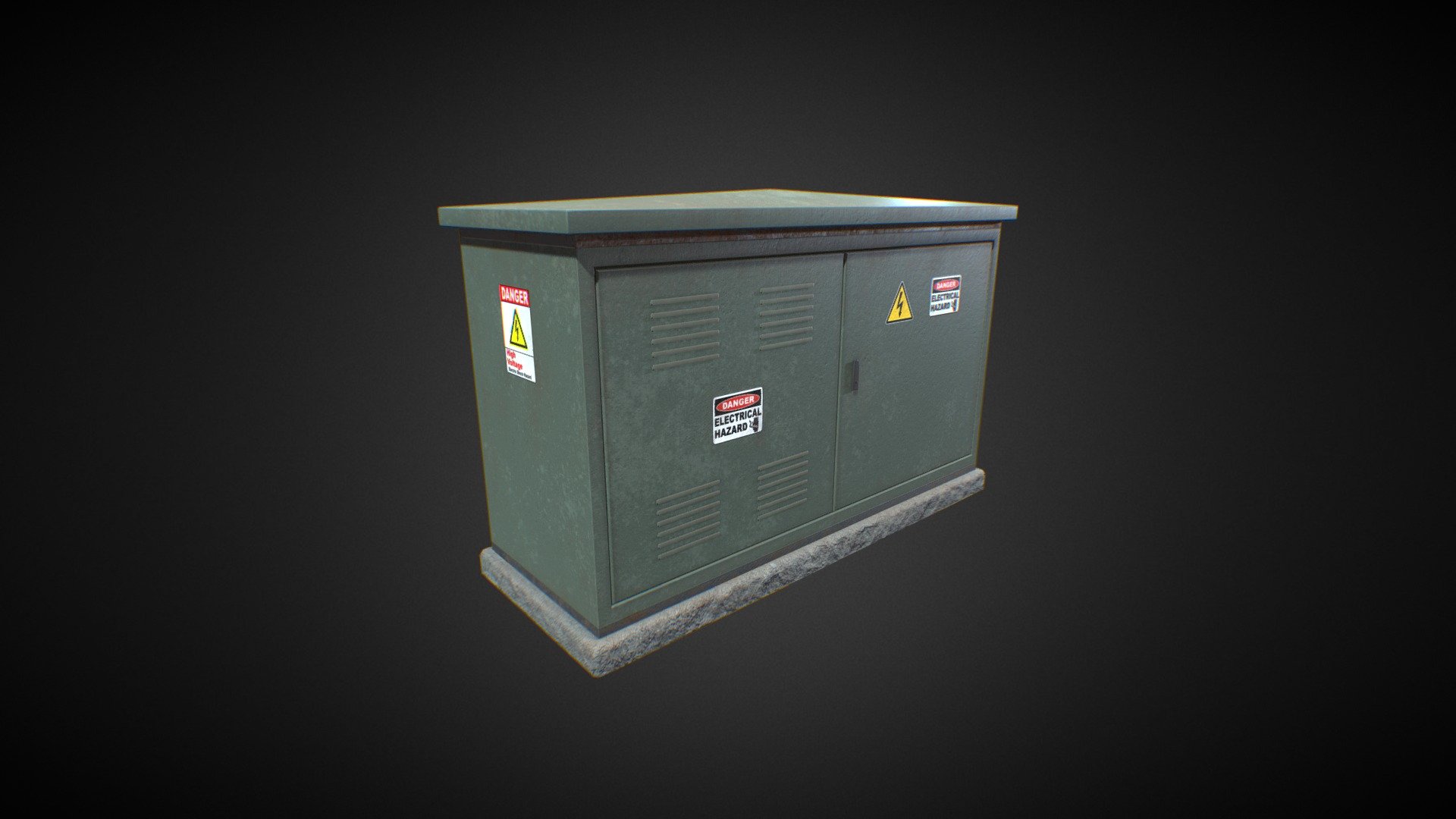 Weathered Electric Box Game Ready 4K Download Free 3D model by bralunit (bral_unit