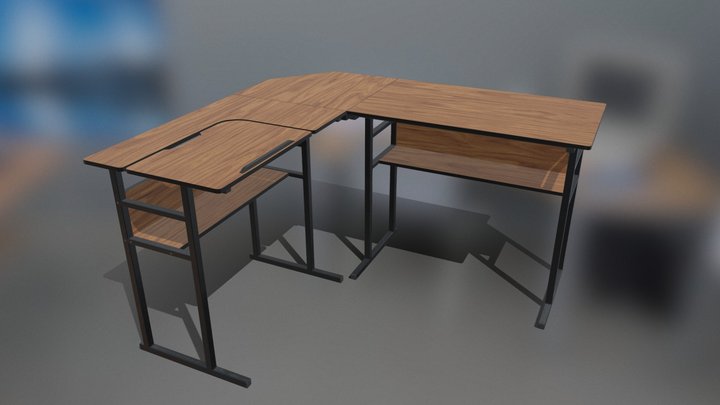 Simple L Desk – Free 3D Model STL