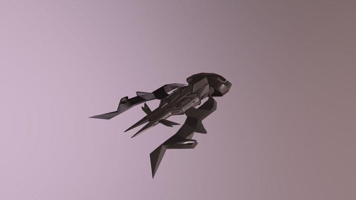 Metal Spaceship 3D Model