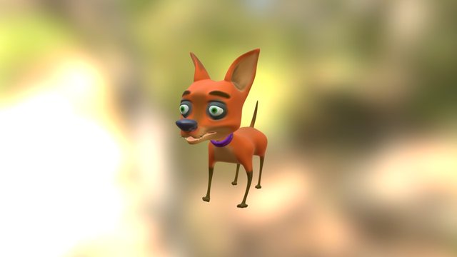 Собака "Кусачка". Персонаж из М/Ф "Фиксики" 3D Model