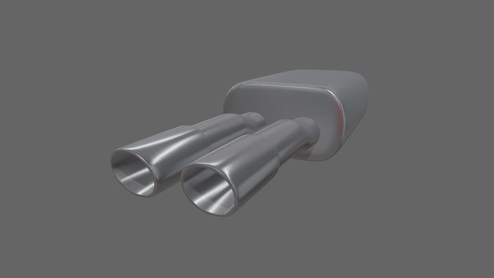 Car Exhaust Pipe 3D Model