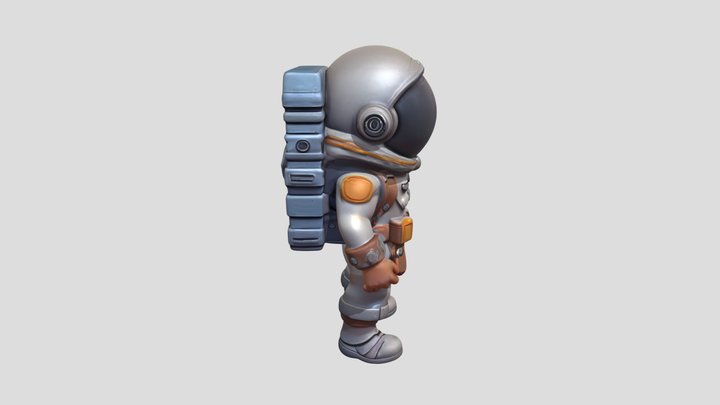 Layer 2D to 3D - Astronaut 3D Model